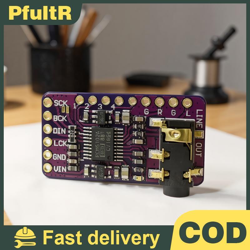 PCM5102A I2S DAC ถอดรหัสโมดูลสําหรับ Raspberry Pi PHAT บอร์ดเสียง
