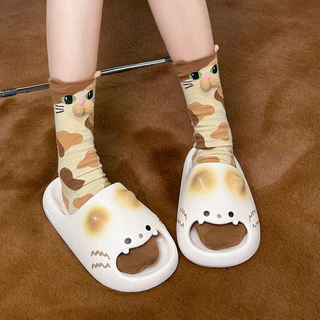 Destin🩰พร้อมส่งจากไทย🛒รองเท้าแตะอุ้งเท้าแมวน่ารักสำหรับผู้ชายและผู้หญิง รองเท้าแตะสไตล์คาที่น่ารัก, มีฝ่าพื้นกันลื่น