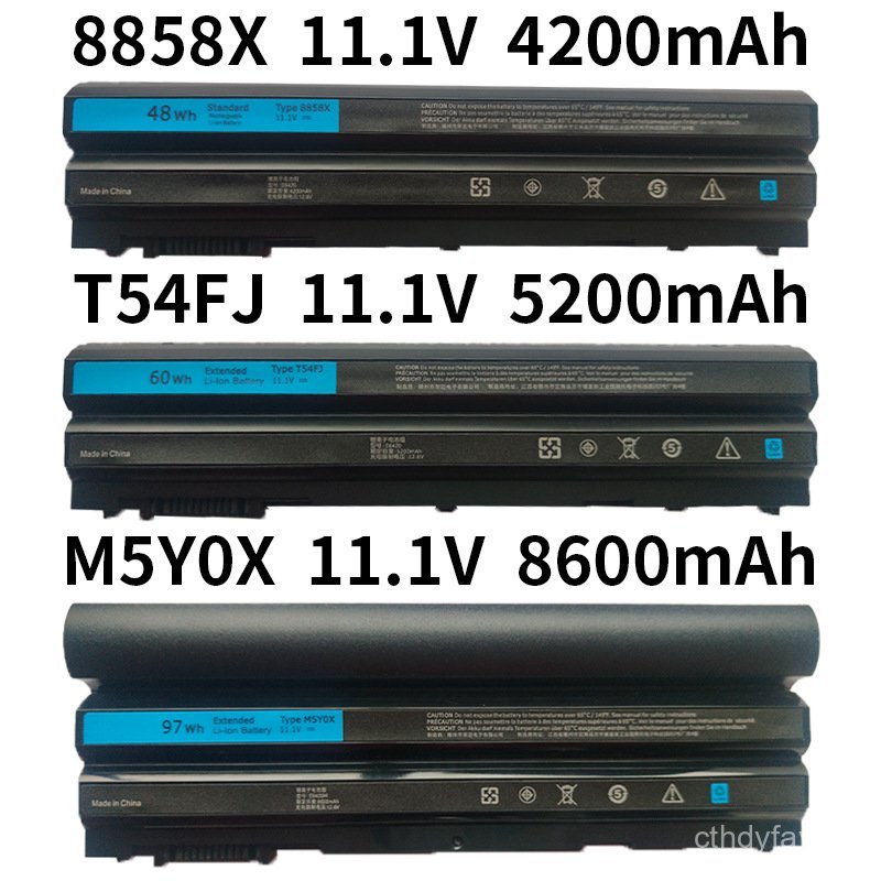 🔥ใช้งานร่วมกับ Dell ได้8858X T54FJ M5Y0X E6420 E6520 E5420 E5520 แบตเตอรี่แล็ปท็อป🌞