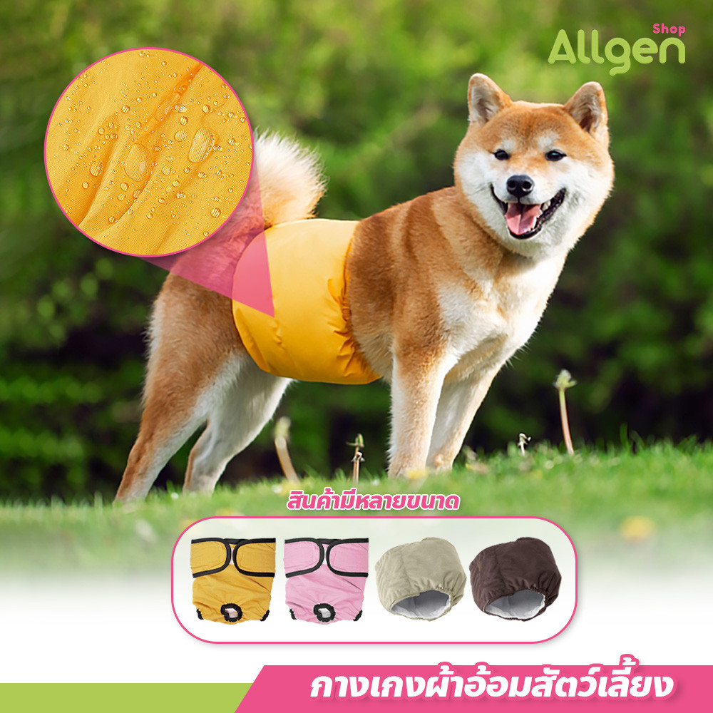 กางเกงผ้าอ้อมสัตว์เลี้ยง กันน้ำ สามารถซักทำความสะอาดได้ ผ้าอ้อมสุนัขและแมว [XS-XL]