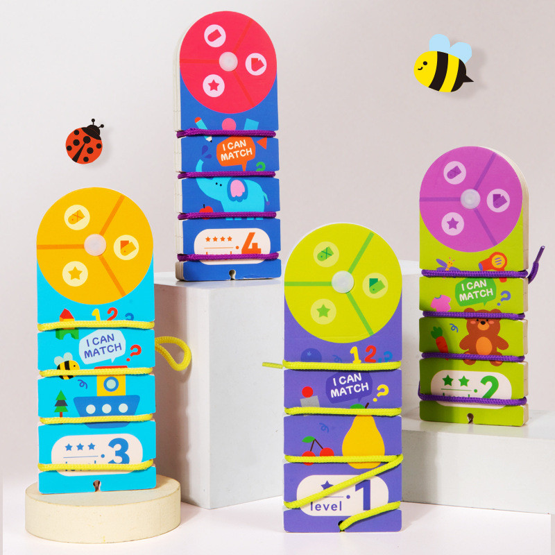 Spot Goods#New wire-winding puzzle game CECPC Early Education Puzzle3Logical Thinking Training Paren