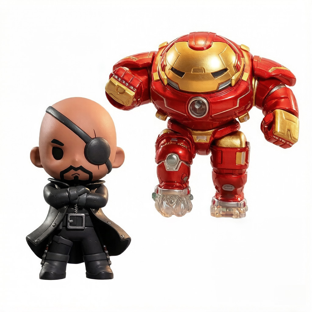 [ความลับ] POPMART Marvel Avengers Classic Series เครื่องประดับอินเทรนด์เล่นฟิกเกอร์ปริศนากล่องของขวั