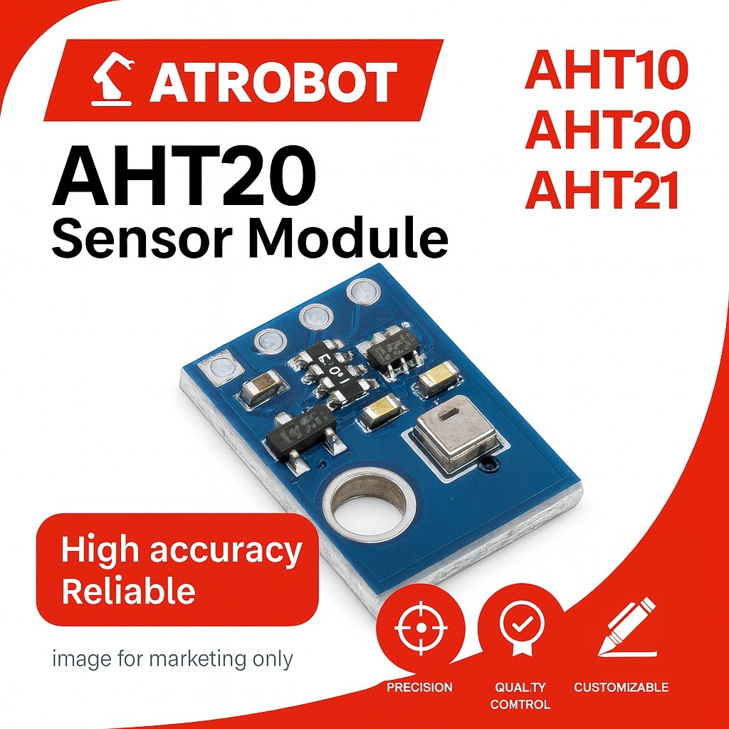 AHT20 โมดูลเซ็นเซอร์อุณหภูมิ ความชื้น I2C/LCC แม่นยำสูง ทดแทน SHT20 สำหรับ Arduino/ESP32
