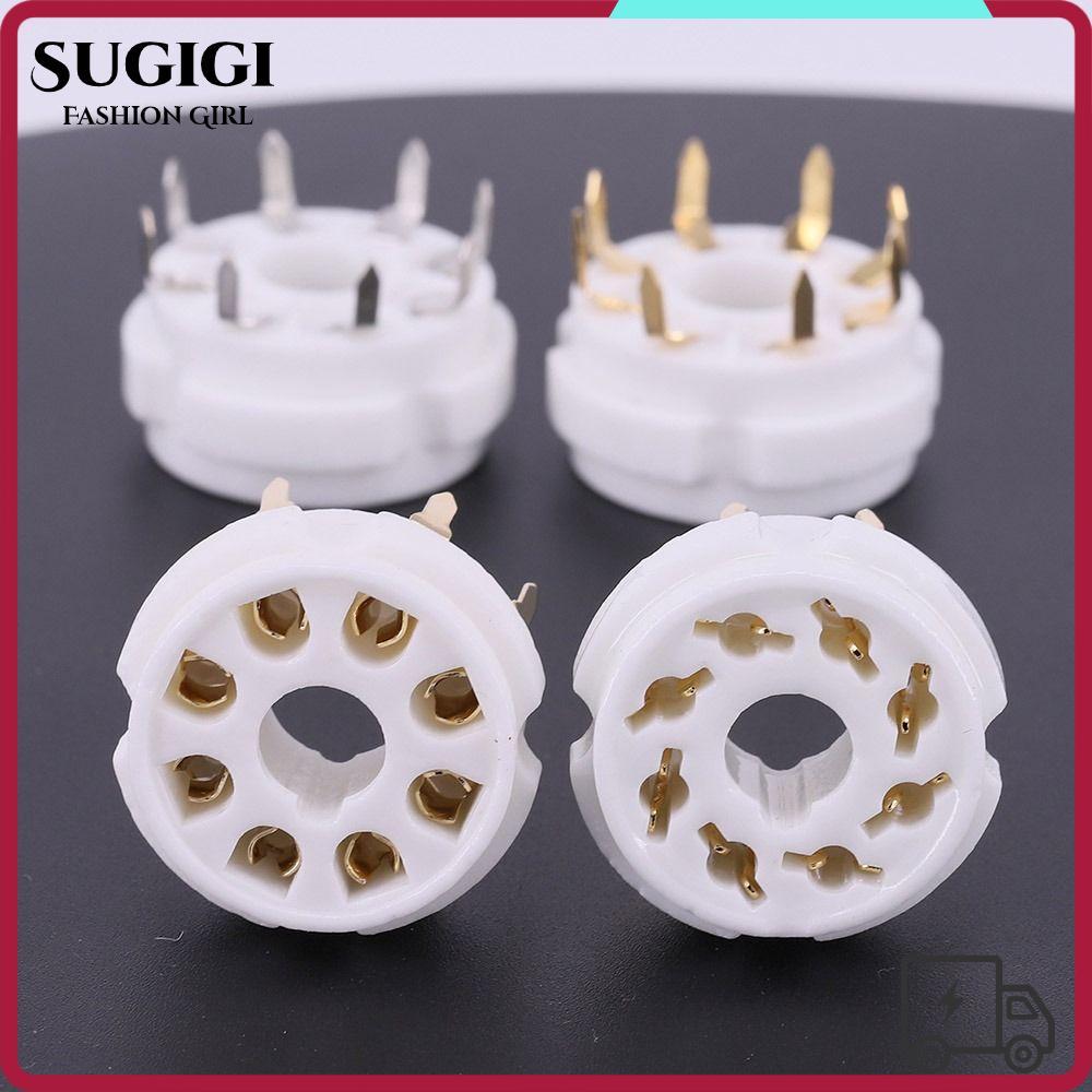 SUGIGI 1 ชิ้นเซรามิคซ็อกเก็ต, Octal 8Pin K8A ฐานวาล์ว, GZC8-Y GZC8-Y-2 Tin-Plated DIY PCB Mount สําห