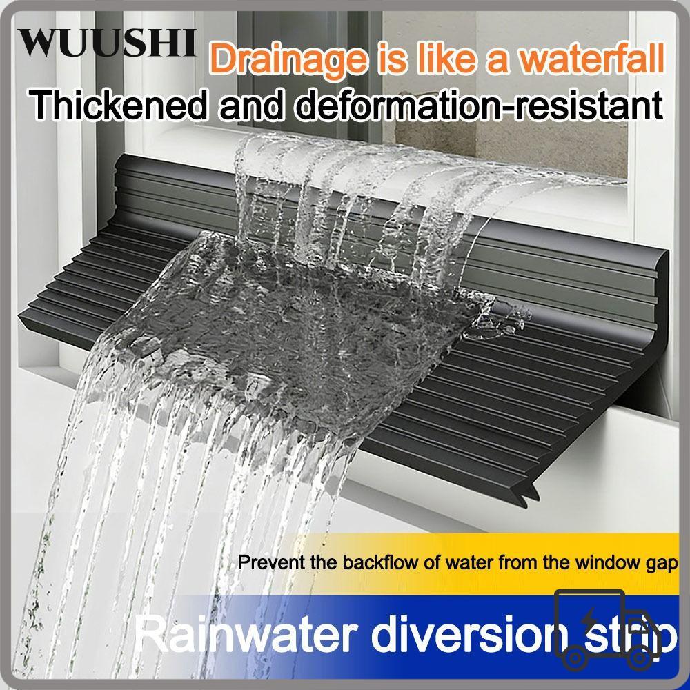 WUSHI Self Adhesive Strip สําหรับหน้าต่าง, 1 M กันน้ําหน้าต่าง Water Blocking Bar, ทนทาน Windproof Home Weatherstrip สําหรับกระจกหน้าต่างประตูระเบียงเลื่อน