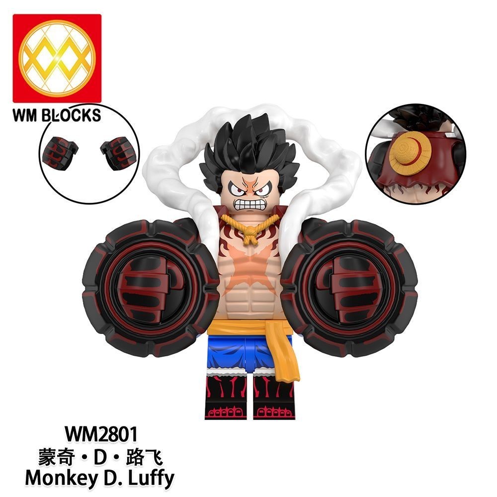 ใช้งานร่วมกับ Lego Minifigures One Piece Building Blocks เกียร์สี่ Luffy Yamaji Nami เด็กประกอบของเล