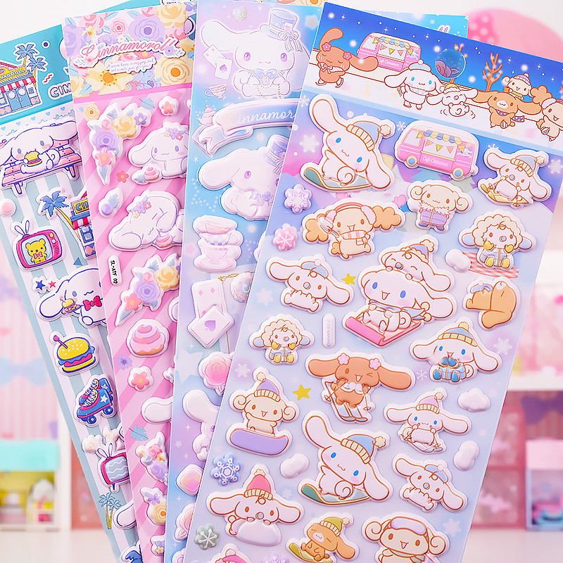 Sanrio ของแท้สติ๊กเกอร์เด็ก Big-Eared Dog Yugui Dog Princess Girl Animal Stickers Cartoon Bubble Sti