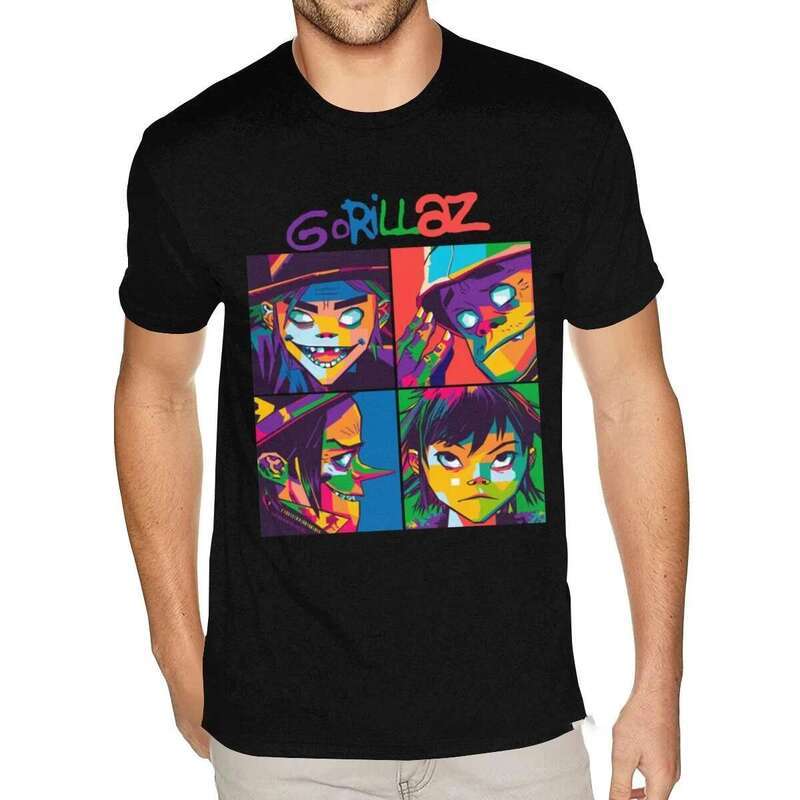 Rock Band Gorillaz Printed 3D Print O-Neck T-shirts Men Short Sleeve Fashion Y2K Streetwear Harajuku
