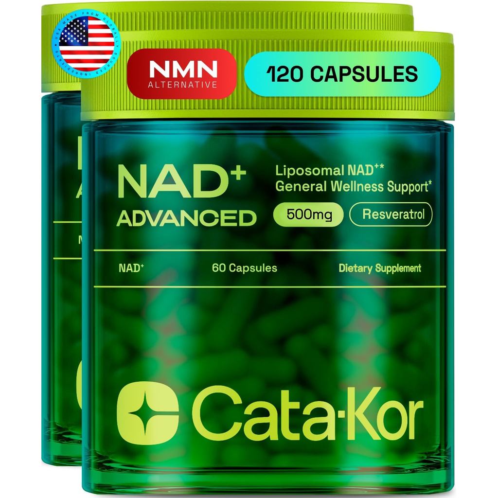 อาหารเสริม Cat Cata-Kor Lipid NAD มี Resveratrol -- อาหารเสริม NMN - อุปทาน 60 วัน -- Third Party Te