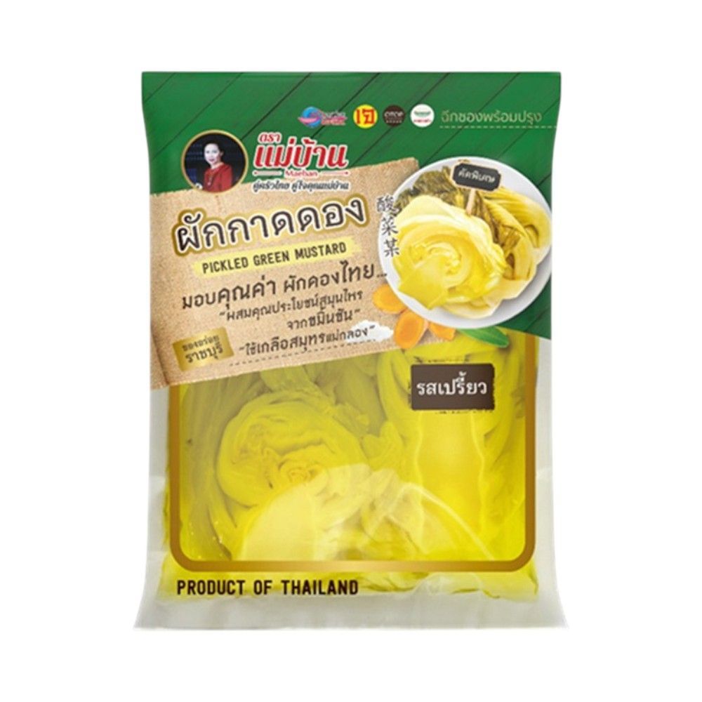 [สินค้าส่งด่วน] แม่บ้าน ผักกาดดองเปรี้ยว 600 กรัม MAEBAN SOUR PICKLED GREEN MUSTARD 600 G