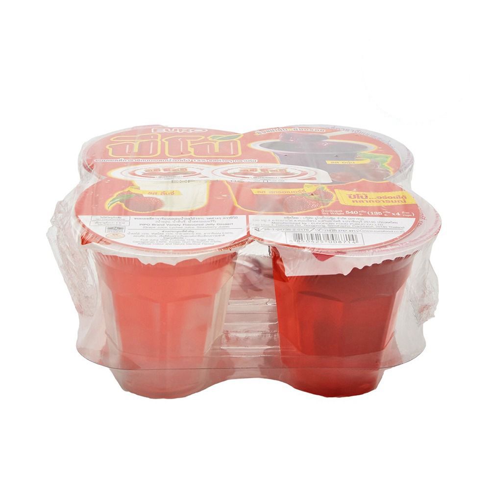 [สินค้าส่งด่วน] ปีโป้ เยลลี่คาราจีแนนผสมน้ำผลไม้135กX4 PIPO VARIETY CARAGENAN JELLY 135G.X4