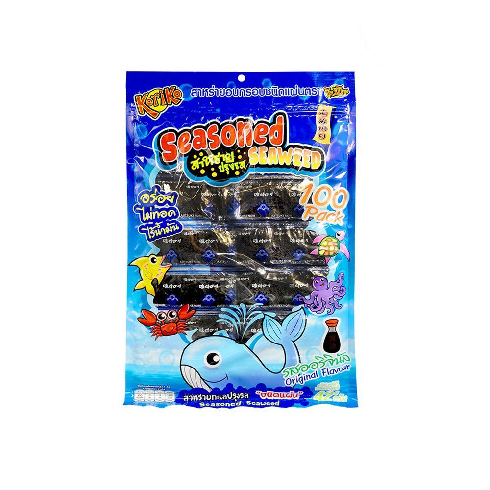 [สินค้าส่งด่วน] โกริโกะสาหร่ายปรุงรส 100 ซอง KORIKO SEASONED SEAWEED 100 SACHET
