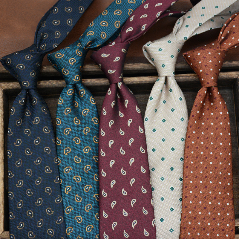 ใหม่ 8 ซม.Mens Ties Paisley Dots Stripes คลาสสิกงานแต่งงานนักเรียนเนคไท Jacquard ทอคอ Tie สําหรับชายเจ้าบ่าวงานแต่งงานอุปกรณ์เสริม