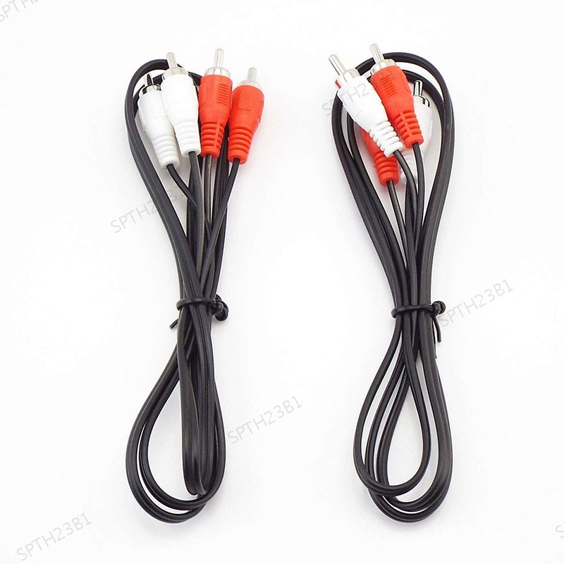 1m-5m Dual 2RCA 2 RCA ชาย 2 RCA ชายแจ็คปลั๊กสายสเตอริโอขยายสาย AV สําหรับ DVD TV CD เครื่องขยายเสียง TH23B1