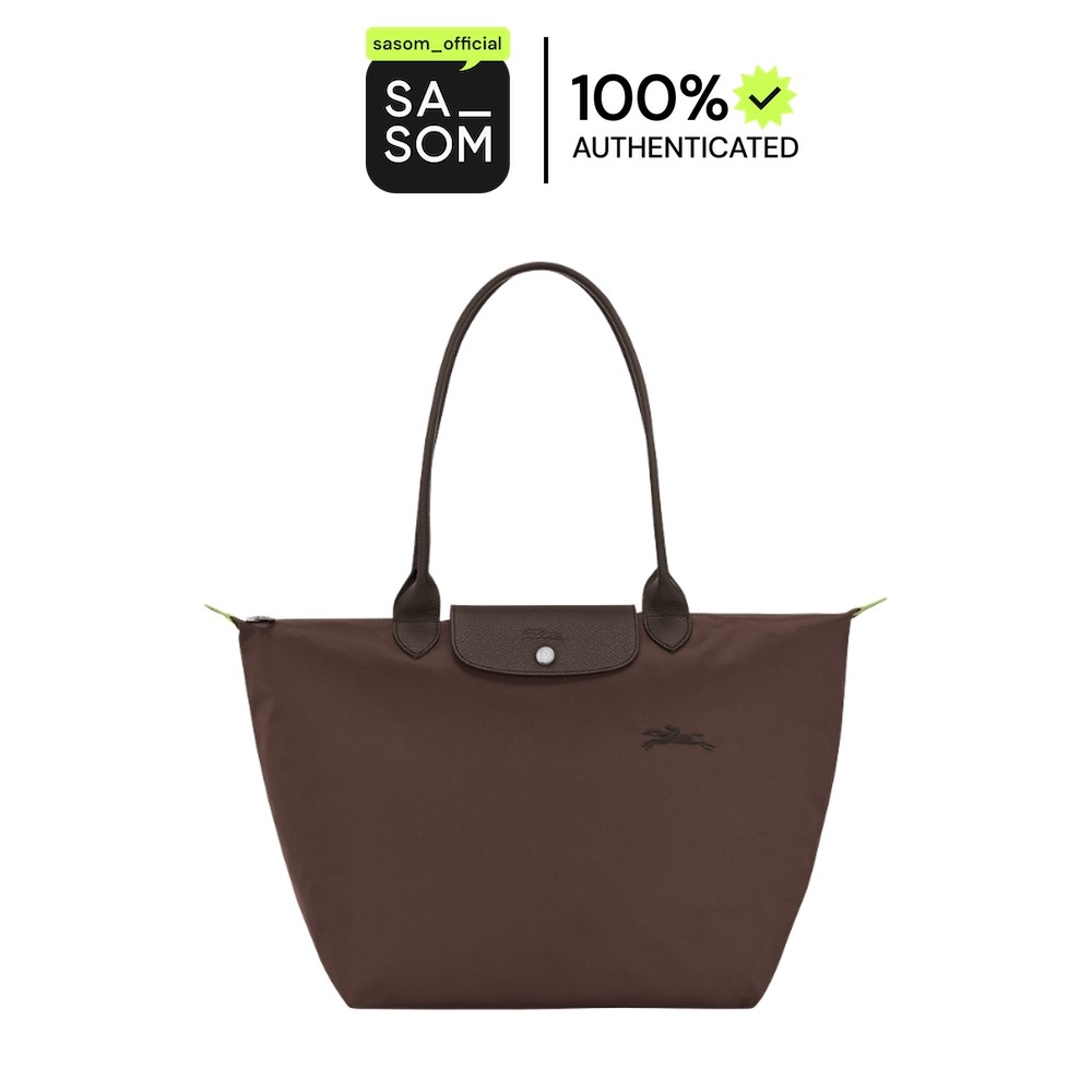 Longchamp Le Pliage Green L Tote bag Mocha | ของแท้ ตรวจสอบโดย SASOM