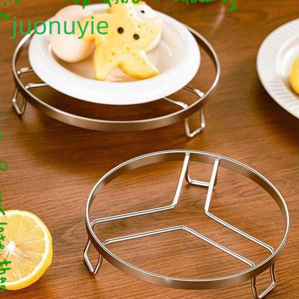 JUONUYIE ชั้นวางหม้อนึ่ง สแตนเลส วางซ้อนกันได้ กันลื่น หนา สําหรับครัว