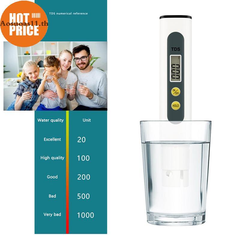 Aosuoas 0.01 Tds Ec PH Meter สําหรับปากกาทดสอบ PH ดิจิตอลคุณภาพน้ํา 0-14 PH Range TH