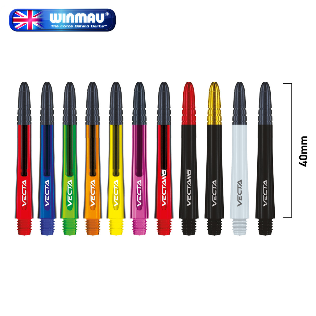 WINSMAU Vecta Polyคาร์บอเนต 40 มม. Dart Shaft หัวอลูมิเนียมเรซิน Dart Shaft