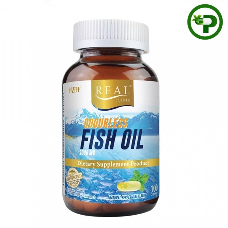 Real Elixir Odourless Fish Oil 100cap เรียล อิลิคเซอร์ น้ำมันปลา ไร้กลิ่นคาว 100 เม็ด 1 กระปุก[ใหญ่]