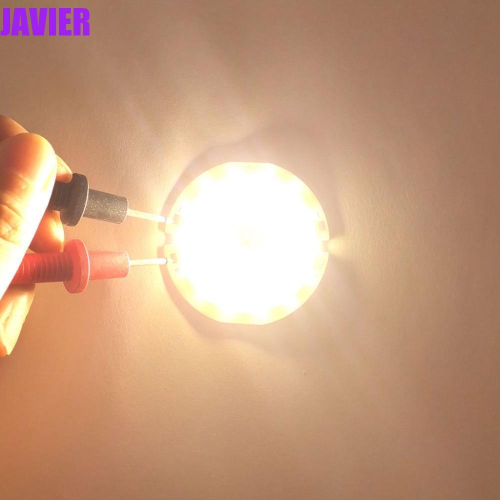 JAVIER ชิป COB 50 มม. Dia DC 3V 4V รอบวงกลม LED แหวนคู่ COB DIY โคมไฟ COB แสง