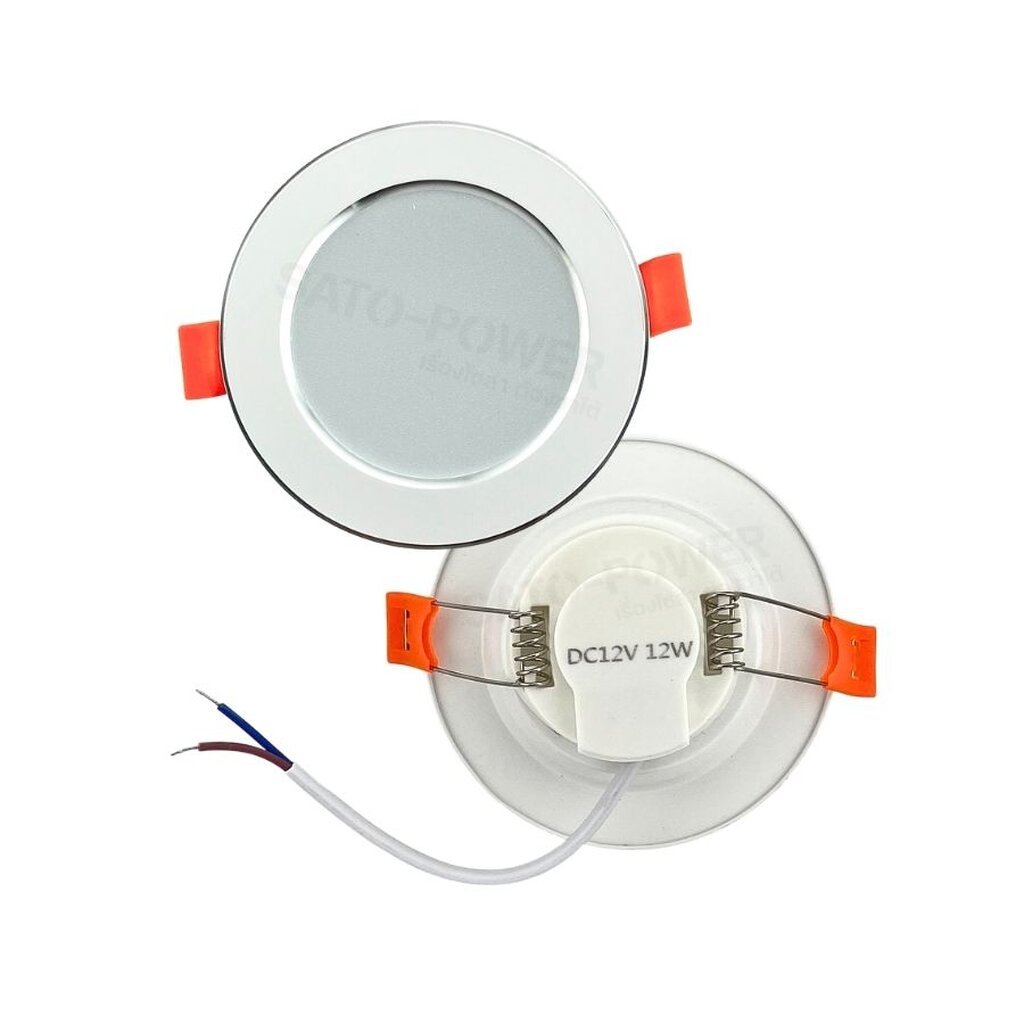 โคมไฟดาวไลท์ LED DC 12V 12W แสงขาว | ใช้กับไฟ DC 12V โดยเฉพาะ ราคา ถูกที่สุด ดีลบีเคเค
