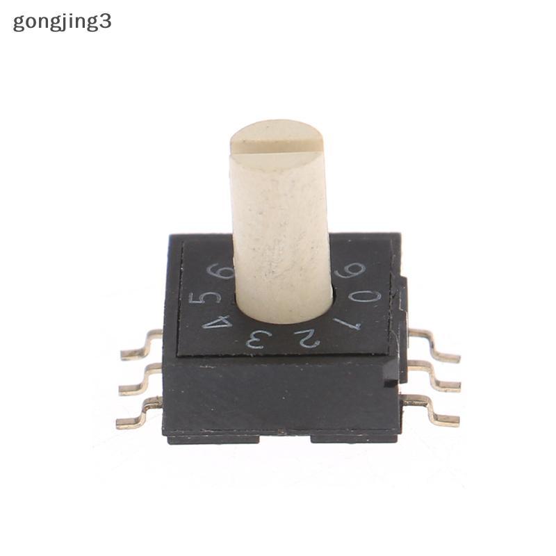 Gongjing3 RM3HAF-10 Rotary Dial Switch 10 0-9 Coding Switch Patch 3:3 พร้อมที่จับ Rotary Coding Swit