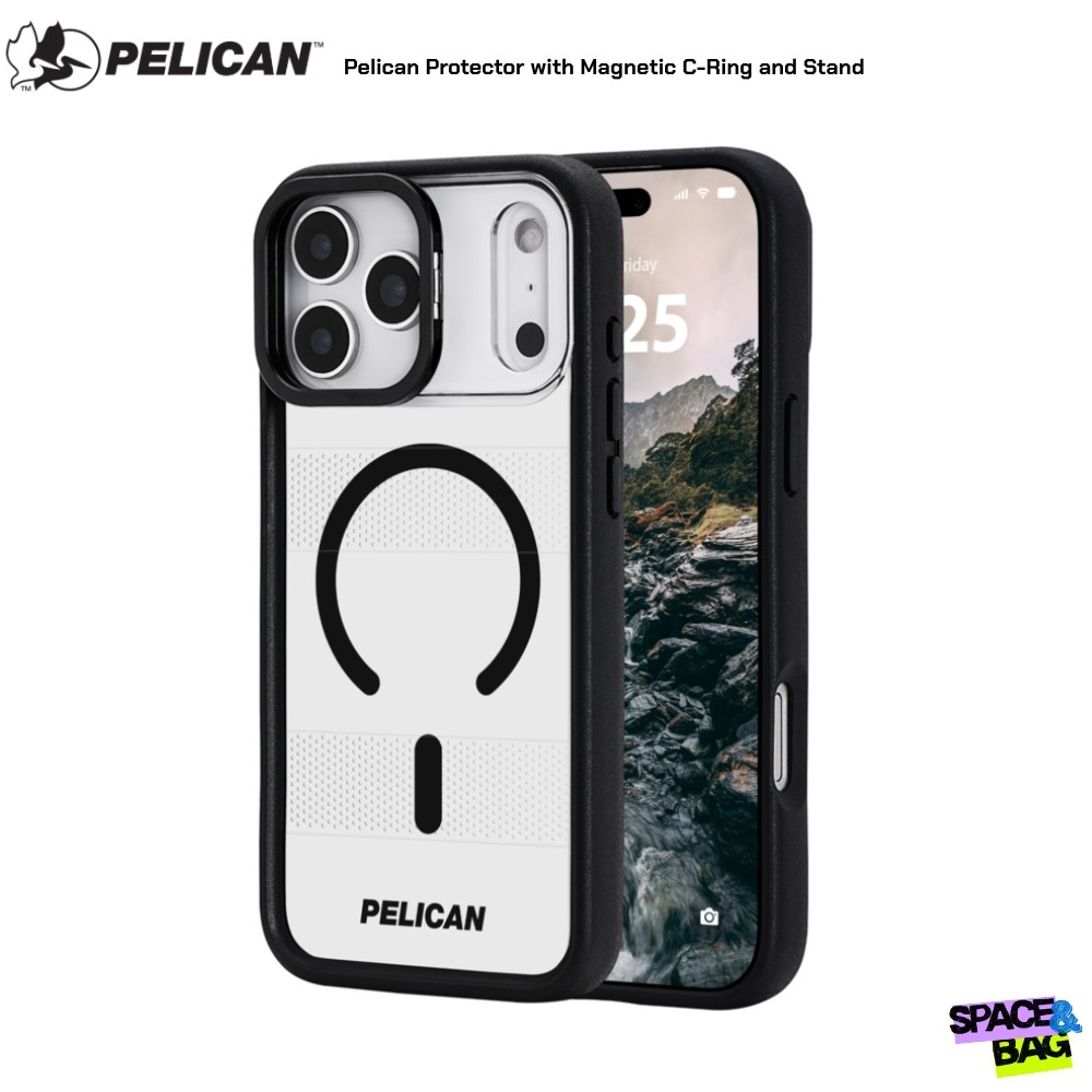 Pelican Protector with Magnetic C-Ring and Stand เคส iPhone 17 Pro Max เคสกันกระแทก 4.8m ขาตั้งในตัว