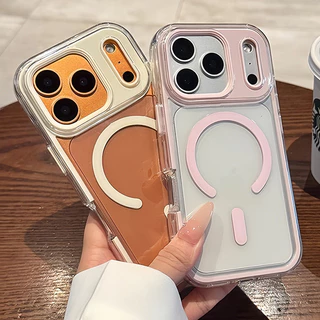 เคสโทรศัพท์แม่เหล็ก สําหรับ iPhone 17 Pro Max Air 16 15 14 Pro Max 16 Plus สีลูกกวาดกันกระแทกซิลิโคนอ่อนนุ่ม