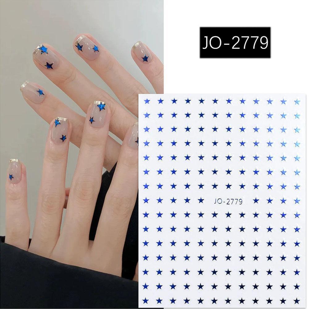 Mini Star สติกเกอร์เล็บ Diy Self-กาวห้าแฉกสติกเกอร์เล็บ Star ตกแต่ง V3o9