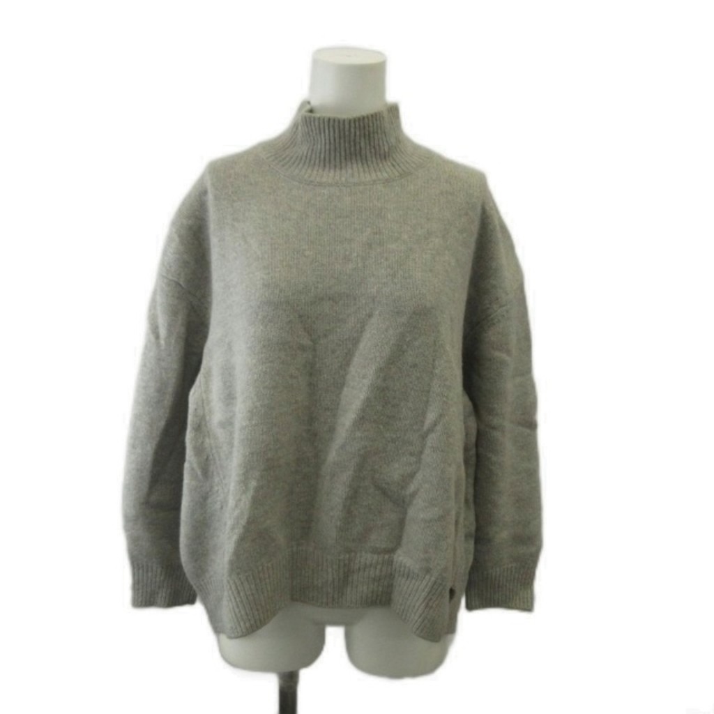 green RELAX label relaxing Sweater Knit wool gray Direct from Japan Secondhand