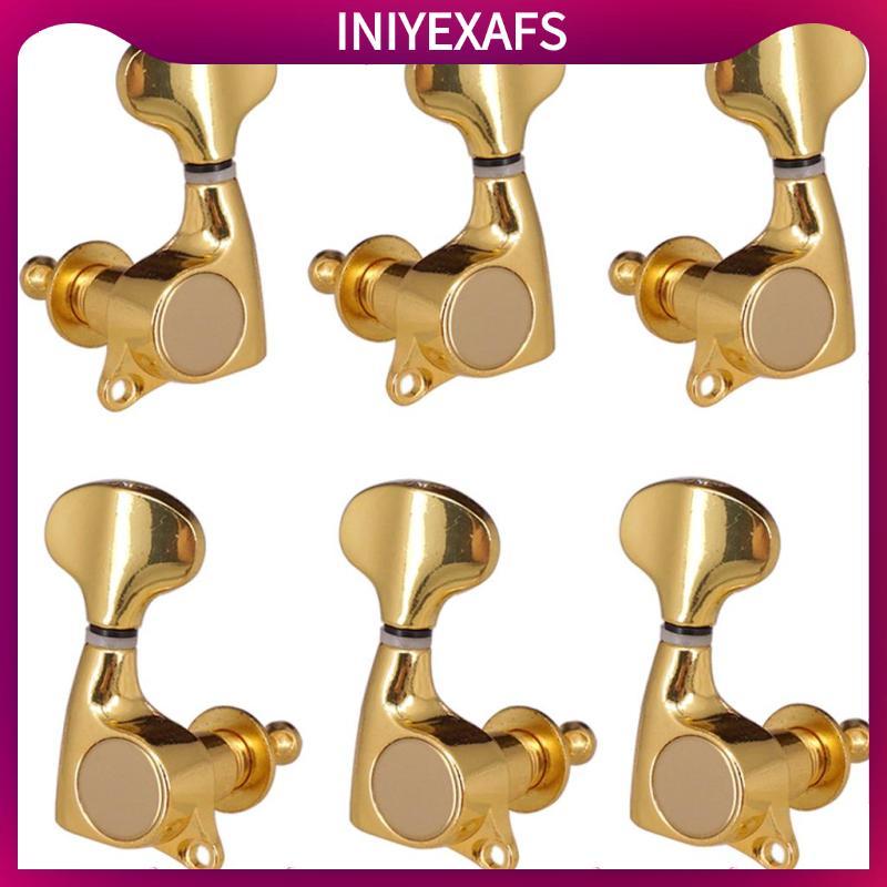 [iniyexafs] 3R3L หัวเครื่องล็อคหมุดปรับแต่งสําหรับกีต้าร์โปร่งไฟฟ้า Golden 3R3L