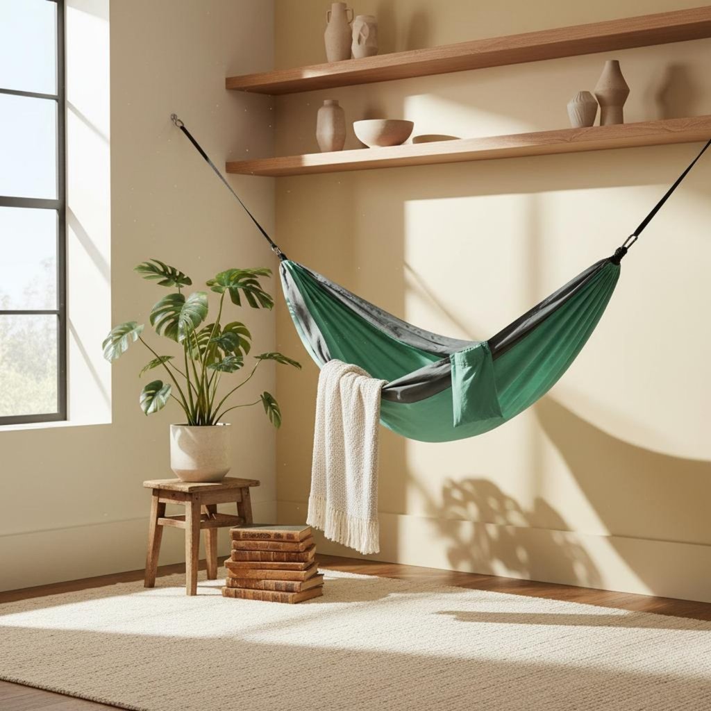 แบบพกพา Bug Net Swing Bed น้ําหนักเบา Anti-Tip Swing Bed เตียง Heavy-Duty สําหรับในร่ม
