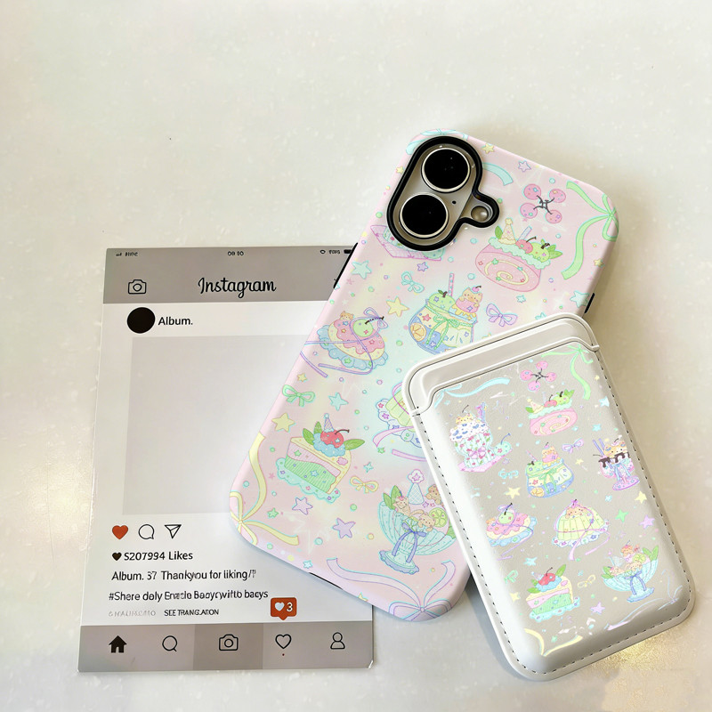 เคสป้องกันลายแมวขนมหวาน Dopamine สําหรับ iPhone 11 12promax 13pro15pro 15promax 14 14promax 14pro 16