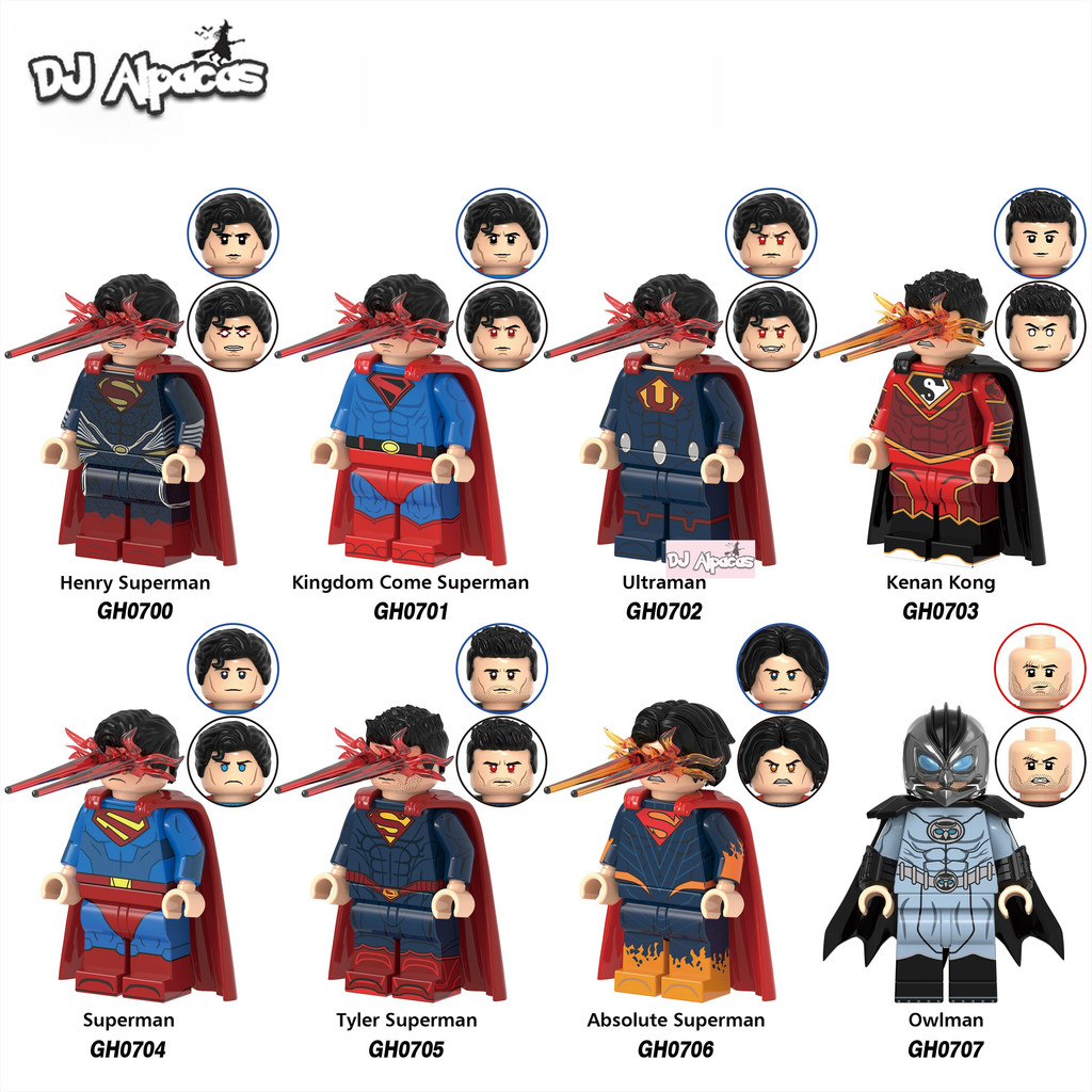 Mini Figures Kingdom Come Superman Owlman Kenan Kong ของเล่นตุ๊กตาสะสม