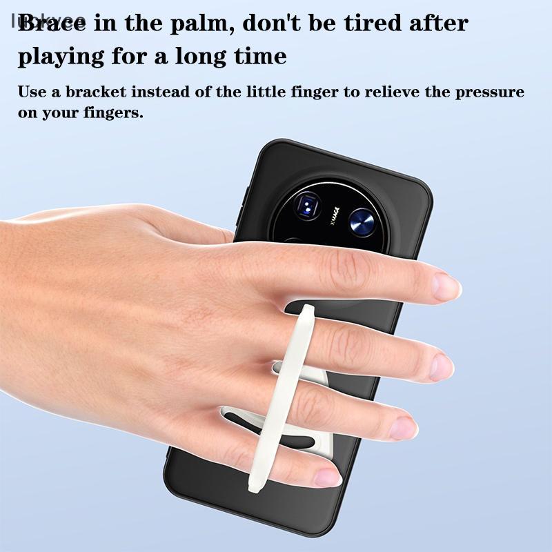 Luckyee Universal Finger Ring Phone Holder ที่วางโทรศัพท์หมุนได้พับได้ Ba Stier Finger Grip Braet Ha