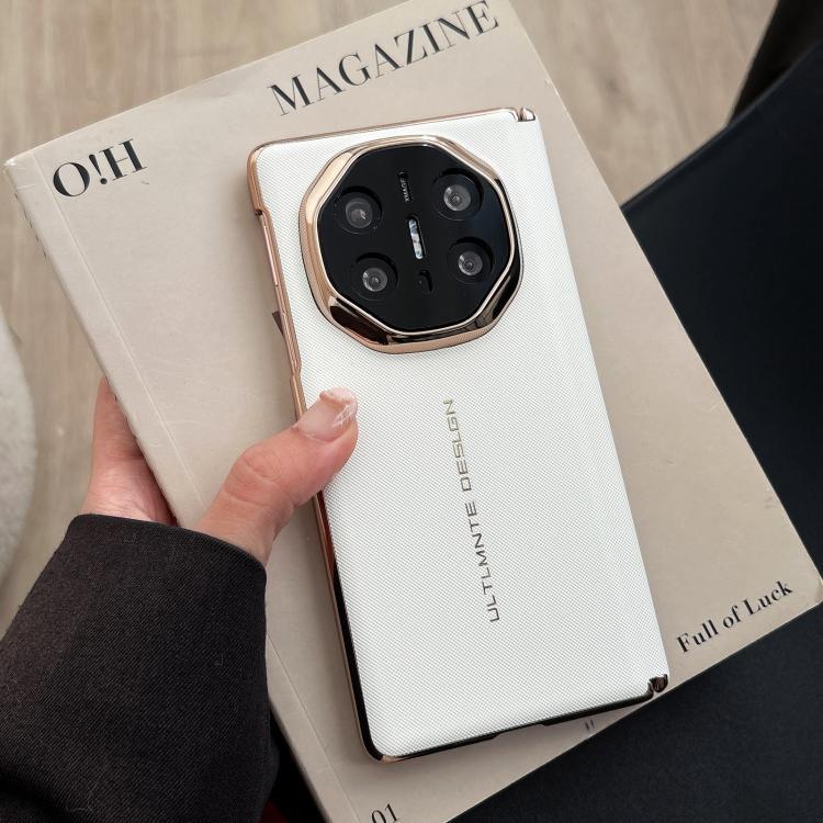 โรงงานขายตรง Dual-แกนทอมังสวิรัติหนังเนื้อElectroplatedเคสโทรศัพท์สําหรับHuawei Mate X7/Huawei Mate 