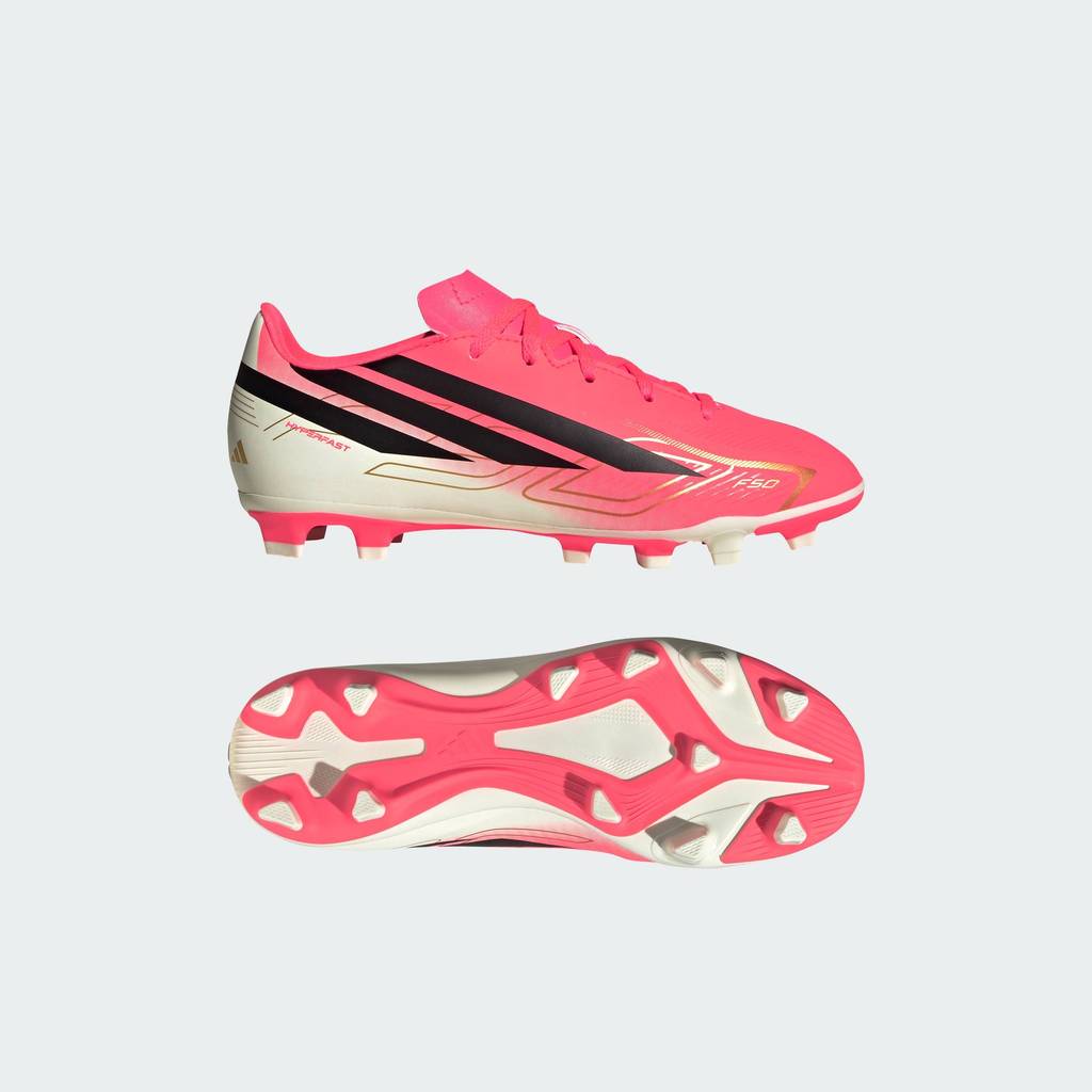 adidas ฟุตบอล รองเท้าฟุตบอล F50 HYPERFAST CLUB Firm Ground / Multi Ground สำหรับเด็ก เด็ก สีชมพู KK1307