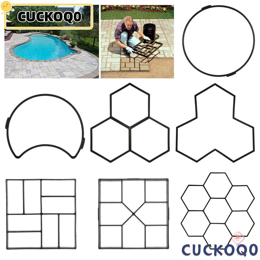 CUCKOQ0 แม่พิมพ์คอนกรีตพื้นด้วยตนเองรูปแบบหลากหลายรูปร่างพลาสติกซีเมนต์ Mould