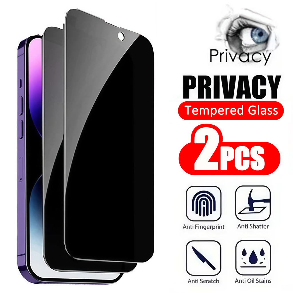 ฟิล์มกระจก กันมองกันเสือก เต็มจอ สำหรับ OPPO A6 A6t A6x A5 A5i Pro A3x A60 A57 A58 A78 A3s A94 A95 A98 A79 A96 A74 A53 A55 A54 A15s A74 5G