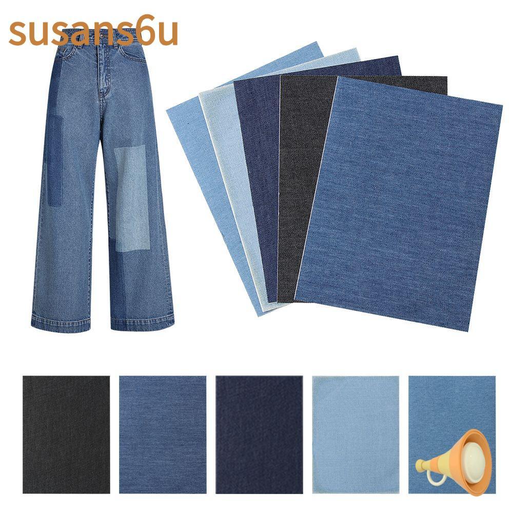 SUSAN แผ่นแปะซ่อมแซมกางเกงยีนส์ รีดติด DIY 15x20ซม. ปิดรูผ้ายีนส์ ไม่ต้องเย็บ