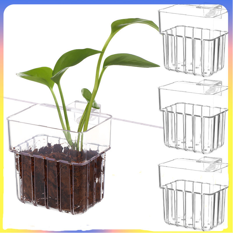 ตู้ปลา Aquatic Aquarium Plant Holder Clear Ponds Aquariums