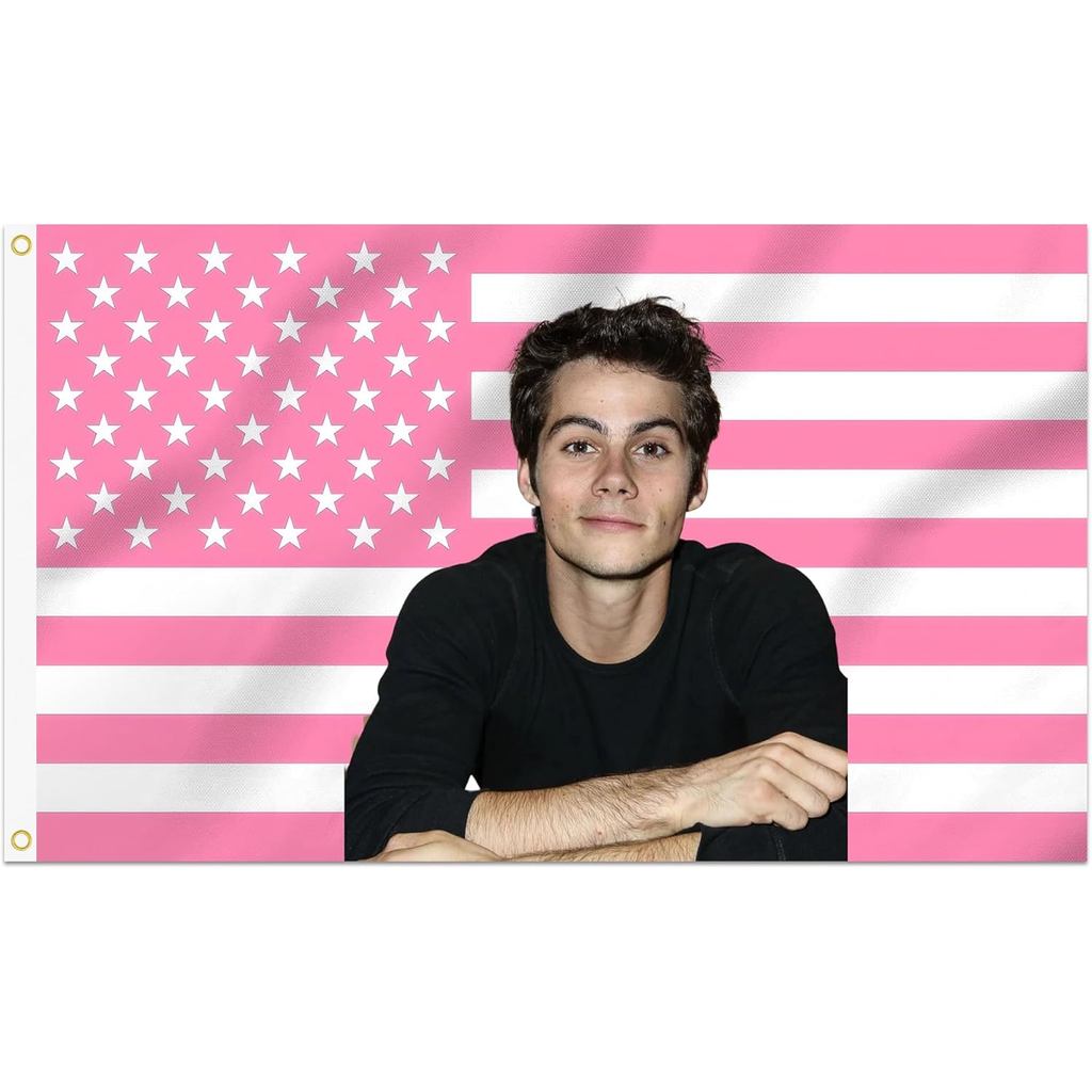 Dylan OBrien 3x5 Foot ตกแต่งธง 2 ทองเหลือง Grommets สําหรับกลางแจ้งในร่ม, เย็บคู่, แขวนผนังตกแต่งห้อ