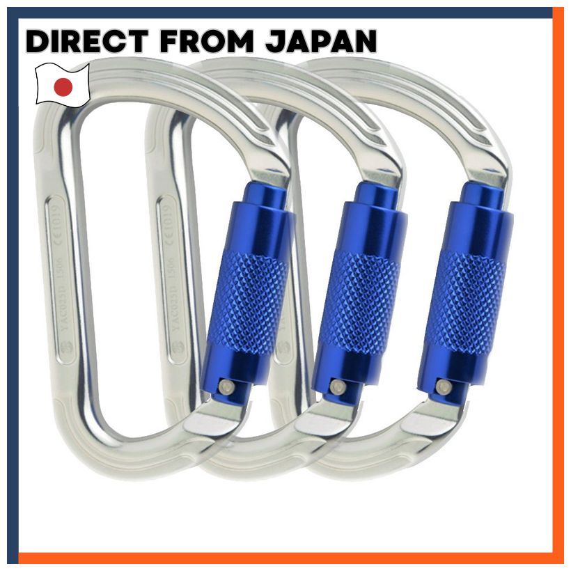 Climbing Carabiner Auto Lock HMS Carabiner Key Lock With Twist Lock Quick Lock 3Pcs Set
