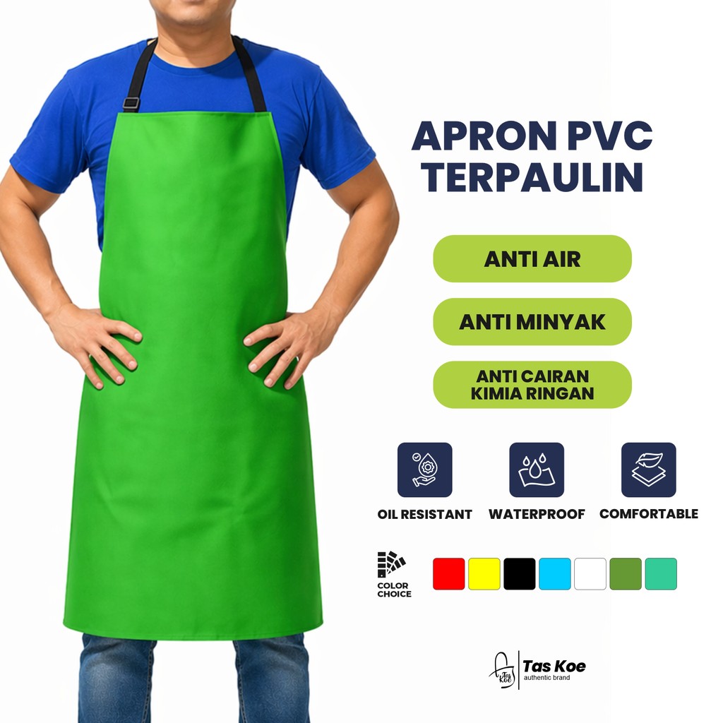 ผ้ากันเปื้อนสําหรับทําอาหารทนน้ํามันกันน้ํา PVC แบบหนา - PG APR 01