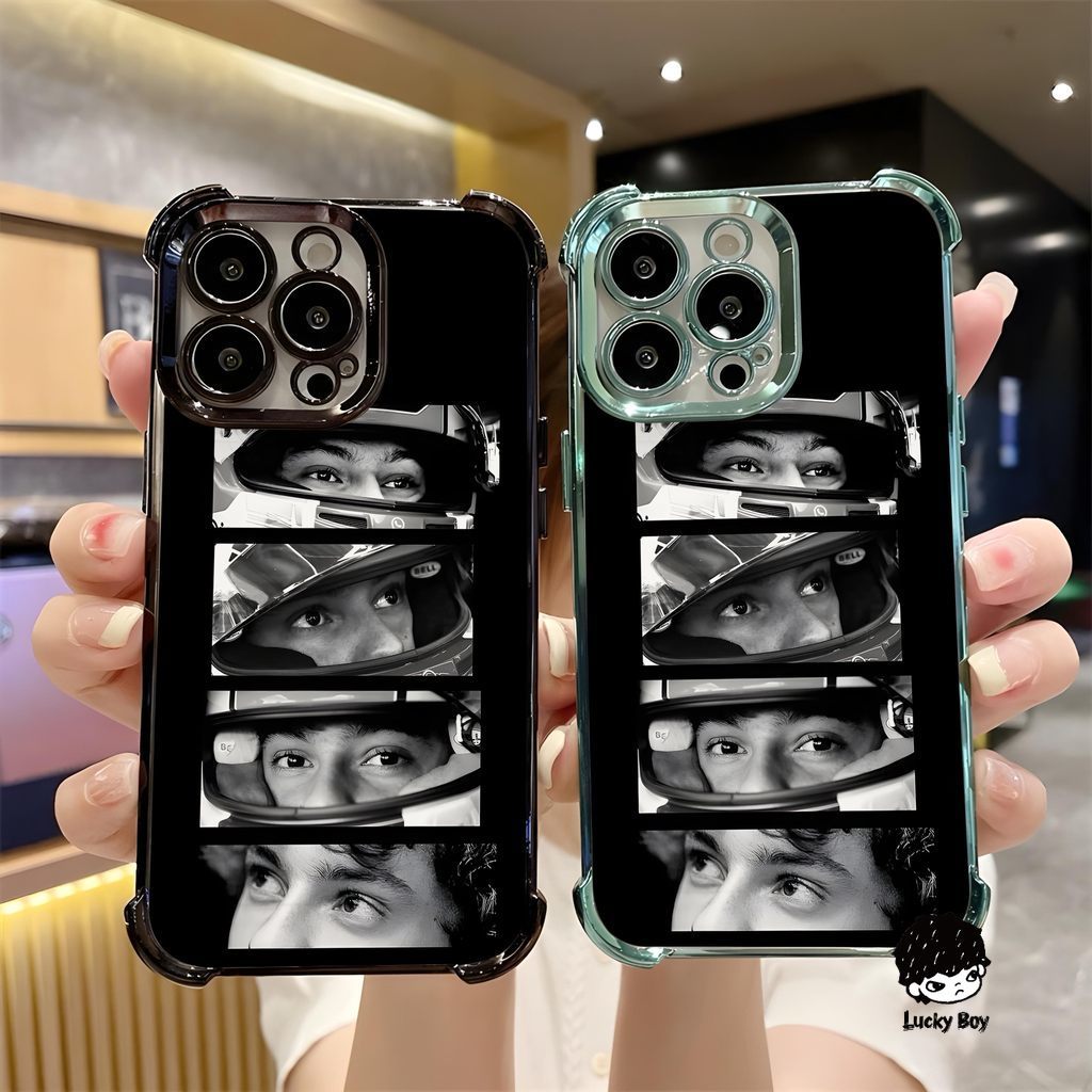 F1 Kimi Antonelli หรูหราสี่มุม Anti Drop Electroplated เคสโทรศัพท์สําหรับ 17 Pro Max 16 15 14 13 12 11 Pro Max 8 7 Plus X XR Xs Max Air Soft TPU กล้องกันกระแทก
