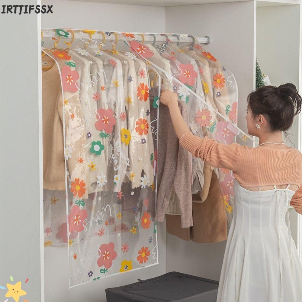 IRTJIFSSX ผ้าคลุมกันฝุ่นเสื้อผ้า, ป้องกันการจัดเก็บชุดกันน้ํากันฝุ่น, ผ้าบังฝุ่นความจุขนาดใหญ่ข้น