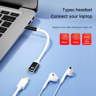 1 ชิ้น 3.5 มิลลิเมตรชายกับ Type-C หญิงหูฟัง Aux Cable Converter Type-C สำหรับแท็บเล็ตและแล็ปท็อป ตัวแปลงหูฟังแบบอนาล็อก