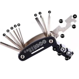 ชุดเครื่องมือซ่อม จักรยาน แบบพกพา Bike Repair Tool Kit (Black) 16 in 1