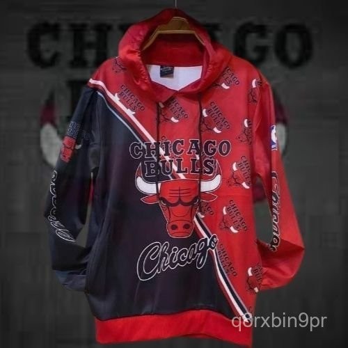 เสื้อฮู้ดพิมพ์ลายดิจิตอล Chicago Bulls แบบ 3D