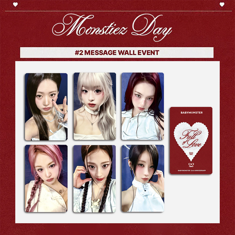5-6pcs MESSAGE WALL EVENT การ์ด Lomo BM 2nd Anniversary HOT SAUCE WE GO UP PSYCHO MONSTIEZ FAN CONCE